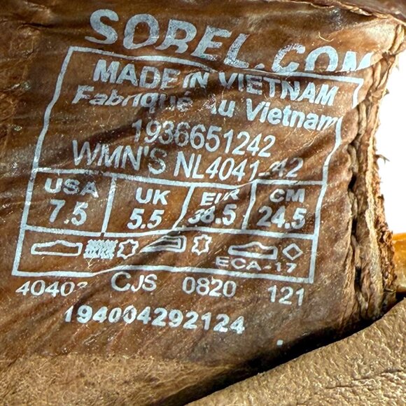 SOREL SANDALS Ella Tan Leather Gladiator Cross Elastic Straps Women’s 7.5 - Picture 8 of 8